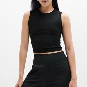 Athleta Black Ribbed Tank Top